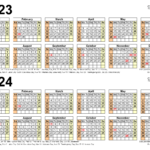 2023 2024 Two Year Calendar Free Printable PDF Templates