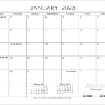 2023 And 2022 Monthly Calendar Printable