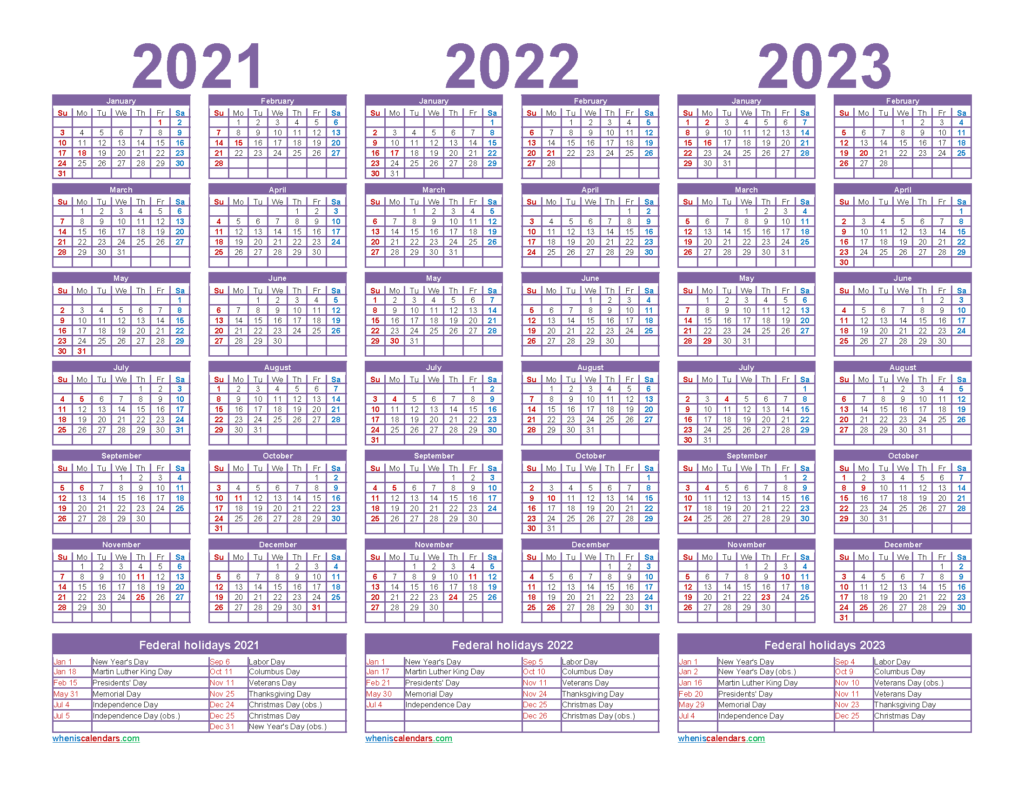 2023 And 2022 Monthly Calendar Printable