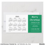 2023 Business Calendar By Janz Merry Christmas Holiday Card Custom