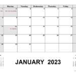 2023 Calendar With Holidays PDF Free Printable Templates