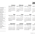 2023 Year Calendar Template With US Holidays Free Printable Templates