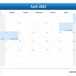 April 2023 Calendar