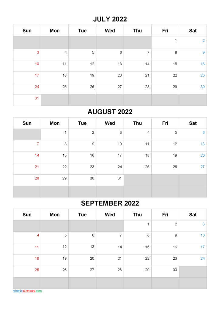 Calendar Of July 2022 ABIEWNY