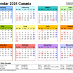 Canada Calendar 2024 Free Printable Excel Templates