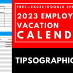 Download The 2023 Employee Vacation Calendar With Tracker Tipsographic