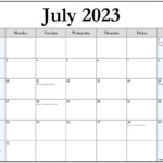 July 2023 Calendar With Holidays