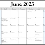 June 2023 Calendar With Holidays