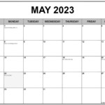 May 2023 Calendar With Holidays