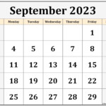 September 2023 Calendar Free Printable Calendar