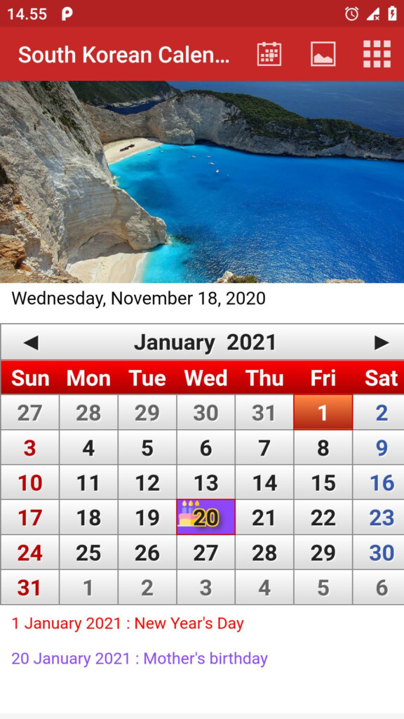 South Korean Calendar For Android APK Download