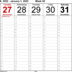 Weekly Calendar 2023 UK Free Printable Templates For Word